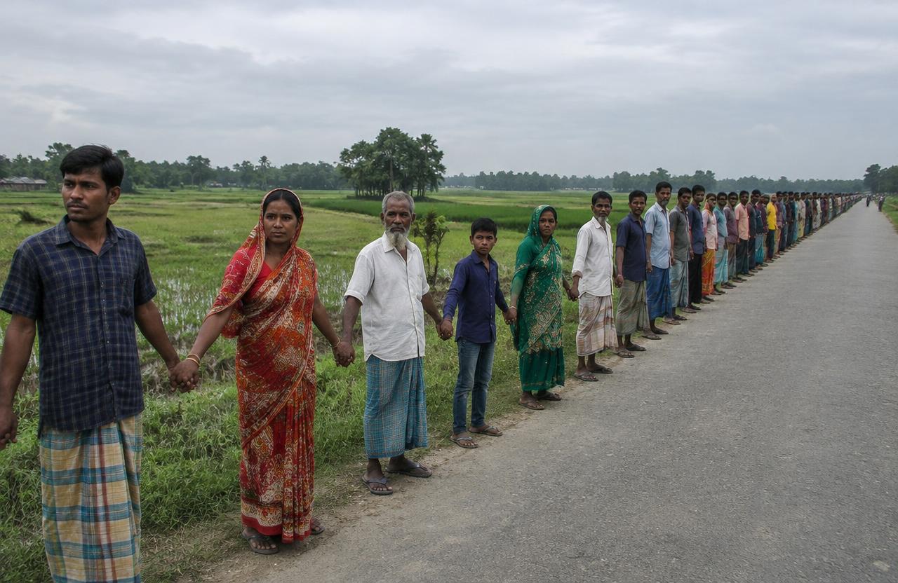 Longest human chain (length)